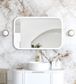 LED Newport 900(H)x600(W) White Metal Frame Mirror- Install Horizontal or Vertical