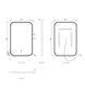 LED Newport 900(H)x600(W) White Metal Frame Mirror- Install Horizontal or Vertical