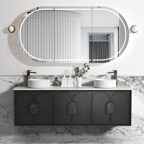 Laguna Mark II 1800mm Black Oak Wall Hung Vanity