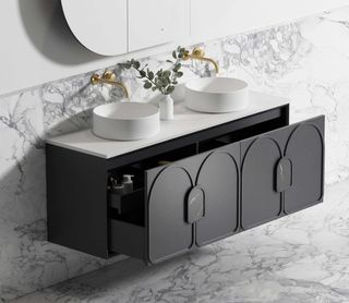 Laguna Mark II 1500mm Black Oak Wall Hung Cabinet Only