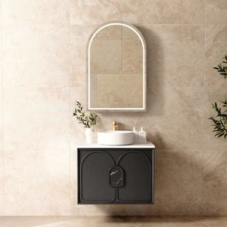 Laguna Mark II 750mm Black Oak Wall Hung Cabinet Only