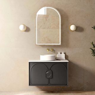 Laguna Mark II 900mm Black Oak Wall Hung Cabinet Only