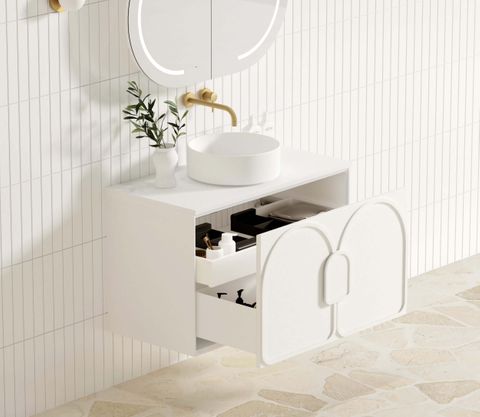 Laguna Mark II 900mm Matte White Wall Hung Vanity