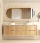Byron Fluted 1800mm Woodland Oak Wall Hung Cabinet Only