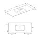 Laguna Mark II 1200mm Black Oak Wall Hung Vanity with Ceramic Top