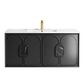 Laguna Mark II 1200mm Black Oak Wall Hung Vanity with Ceramic Top