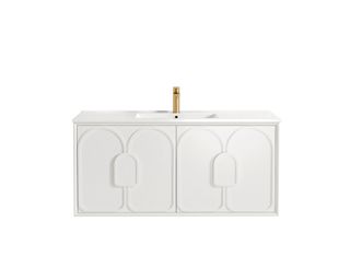 Laguna Mark II 1200mm Matte White Wall Hung Vanity with Ceramic Top