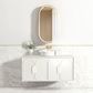 Laguna Mark II 1200mm Matte White Wall Hung Vanity with Natural Carrara Marble Top