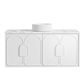 Laguna Mark II 1200mm Matte White Wall Hung Vanity with Natural Carrara Marble Top