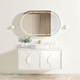 Laguna Mark II 1200mm Matte White Wall Hung Vanity with Pure White Top