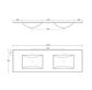 Laguna Mark II 1500mm Black Oak Wall Hung Vanity with Ceramic Top