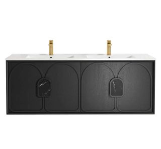 Laguna Mark II 1500mm Black Oak Wall Hung Vanity with Ceramic Top