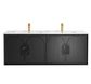 Laguna Mark II 1500mm Black Oak Wall Hung Vanity with Ceramic Top