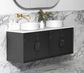 Laguna Mark II 1500mm Black Oak Wall Hung Vanity with Pure White Top