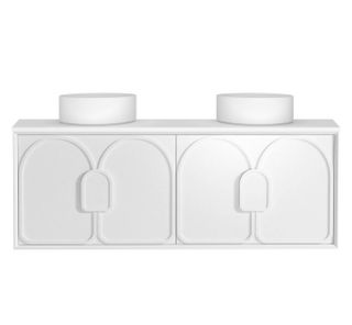 Laguna Mark II 1500mm Matte White Wall Hung Vanity with Pure White Top