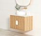 Laguna Mark II 900mm Woodland Oak Wall Hung Vanity with Pure White Top