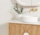 Laguna Mark II 900mm Woodland Oak Wall Hung Vanity with Pure White Top