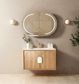 Laguna Mark II 900mm Woodland Oak Wall Hung Vanity with Undermount Natural Carrara Marble Top & Basin