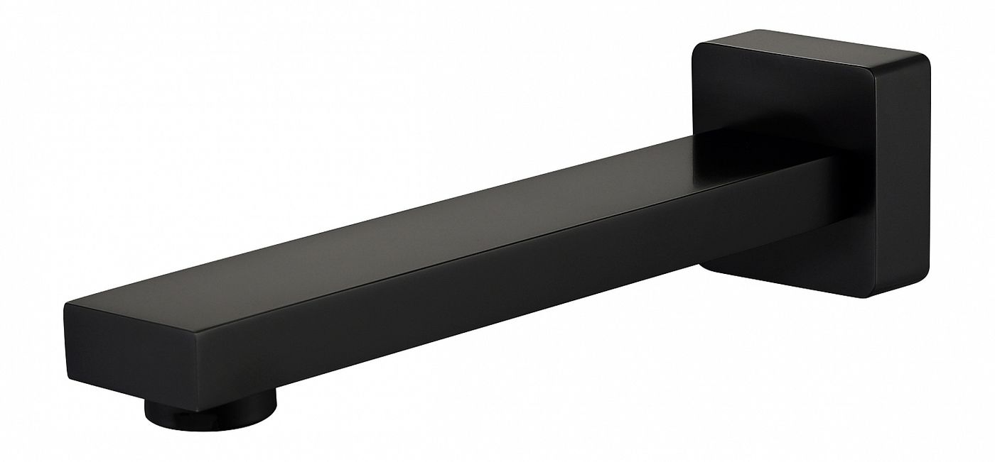Zevio / Oskar  Matte Black Bath Spout Square