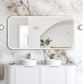 LED Newport 1500(W)x750(H) Gold Metal Frame Mirror- Install Horizontal or Vertical