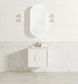 Laguna Mark II 600mm Matte White Wall Hung Vanity with Undermount Natural Carrara Marble Top & Basin