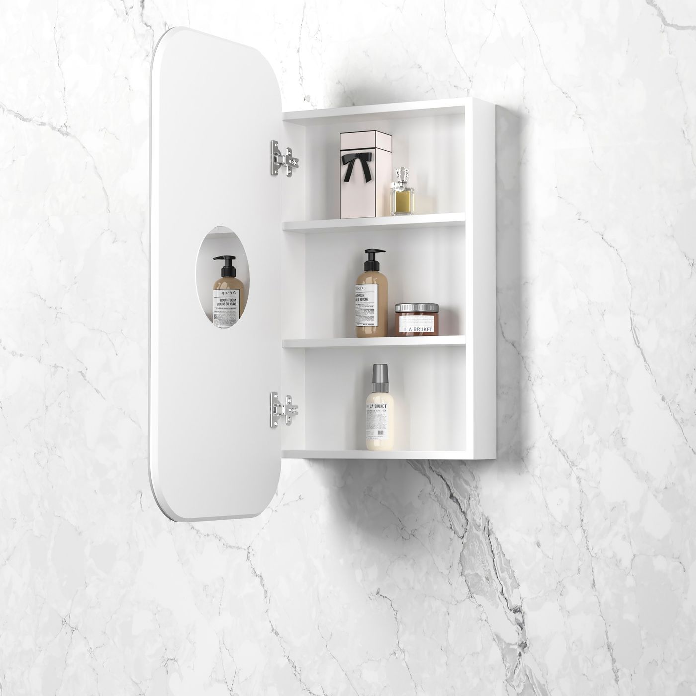Newport 900x450 White Shaving Cabinet Door Only
