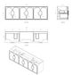 Laguna Mark II 1800mm Black Oak Wall Hung Vanity with Pure White Top