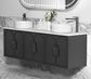 Laguna Mark II 1800mm Black Oak Wall Hung Vanity with Pure White Top