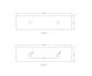 Laguna Mark II 1800mm Black Oak Wall Hung Vanity with Natural Carrara Marble Top