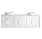 Laguna Mark II 1800mm Matte White Wall Hung Vanity with Natural Carrara Marble Top