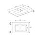 Laguna Mark II 600mm Black Oak Wall Hung Vanity with Ceramic Top