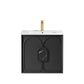 Laguna Mark II 600mm Black Oak Wall Hung Vanity with Ceramic Top