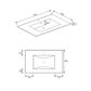 Laguna Mark II 750mm Black Oak Wall Hung Vanity with Ceramic Top