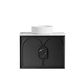 Laguna Mark II 750mm Black Oak Wall Hung Vanity with Natural Carrara Marble Top