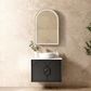 Laguna Mark II 750mm Black Oak Wall Hung Vanity with Natural Carrara Marble Top