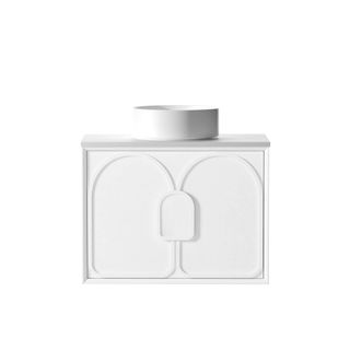 Laguna Mark II 750mm Matte White Wall Hung Vanity with Matte White Top