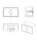 Laguna Mark II 900mm Black Oak Wall Hung Vanity with Pure White Top