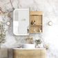 LED Newport 900(W)x750(H) Natural Oak Shaving Cabinet - Premium Edition