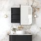 LED Newport 900(W)x750(H) Black Oak Shaving Cabinet - Premium Edition