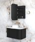 LED Newport 900(W)x750(H) Black Oak Shaving Cabinet - Premium Edition