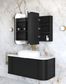 LED Newport 1200(W)x750(H) Black Oak Shaving Cabinet - Premium Edition