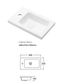 Mini Ensuite Vanity 400mm Matte White Fluted Vanity (with Basin)