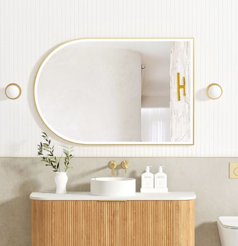 LED Archie 1200(H)x800(W) Gold Metal Frame Mirror