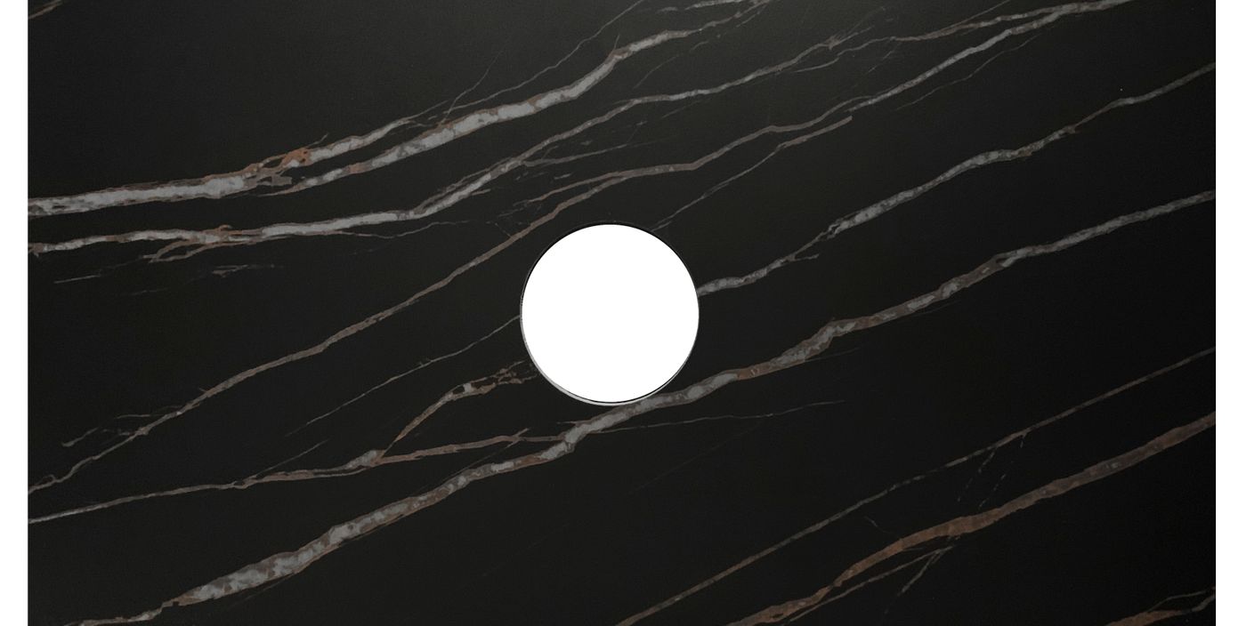 Rock Plate Stone 750x465x15 Empire Black - Above Counter No Taphole