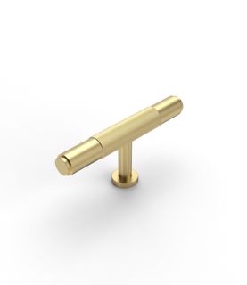 Soho - 80mm Brushed Brass Handle (Premium Solid Brass Construction)