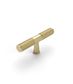 Nord - 80mm Brushed Brass Handle (Premium Solid Brass Construction)