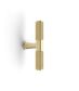 Nord - 80mm Brushed Brass Handle (Premium Solid Brass Construction)