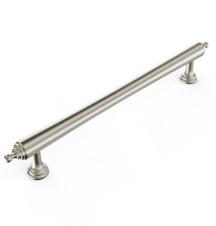 Heirloom - 202mm  Brushed Nickel Handle (Premium Solid Brass Construction)