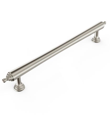 Heirloom - 202mm  Brushed Nickel Handle (Premium Solid Brass Construction)