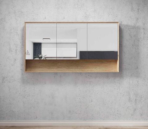 Byron 1500x800 Natural Oak Shaving Cabinet